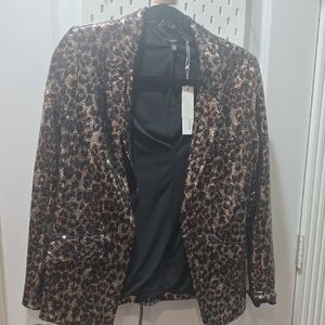 Drew Chic Sequin Blazer Sz Xs